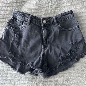 Black Pacsun Distressed Denim Shorts